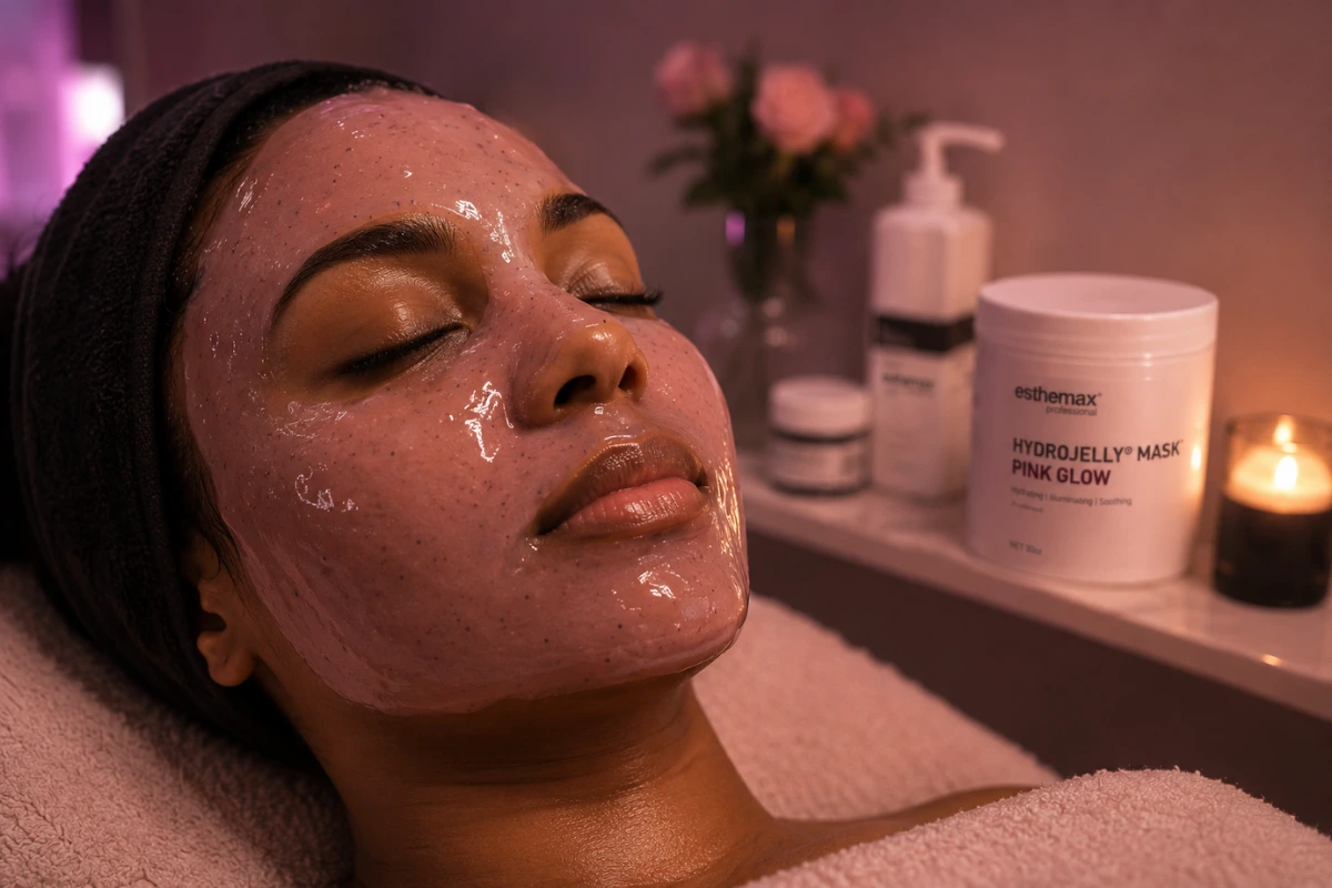 Soin du visage Féeri'K avec masque HydroJelly Esthemax rose
